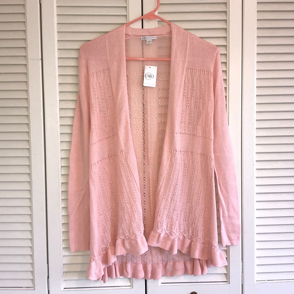 Women’s Cato Size XS Light Pink Cardigan.
